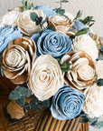 Dusty Blue Dreams Bouquet - PapiroExtra Large 12" Bride