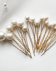 Pearl Gold Hair Pins - Papiro
