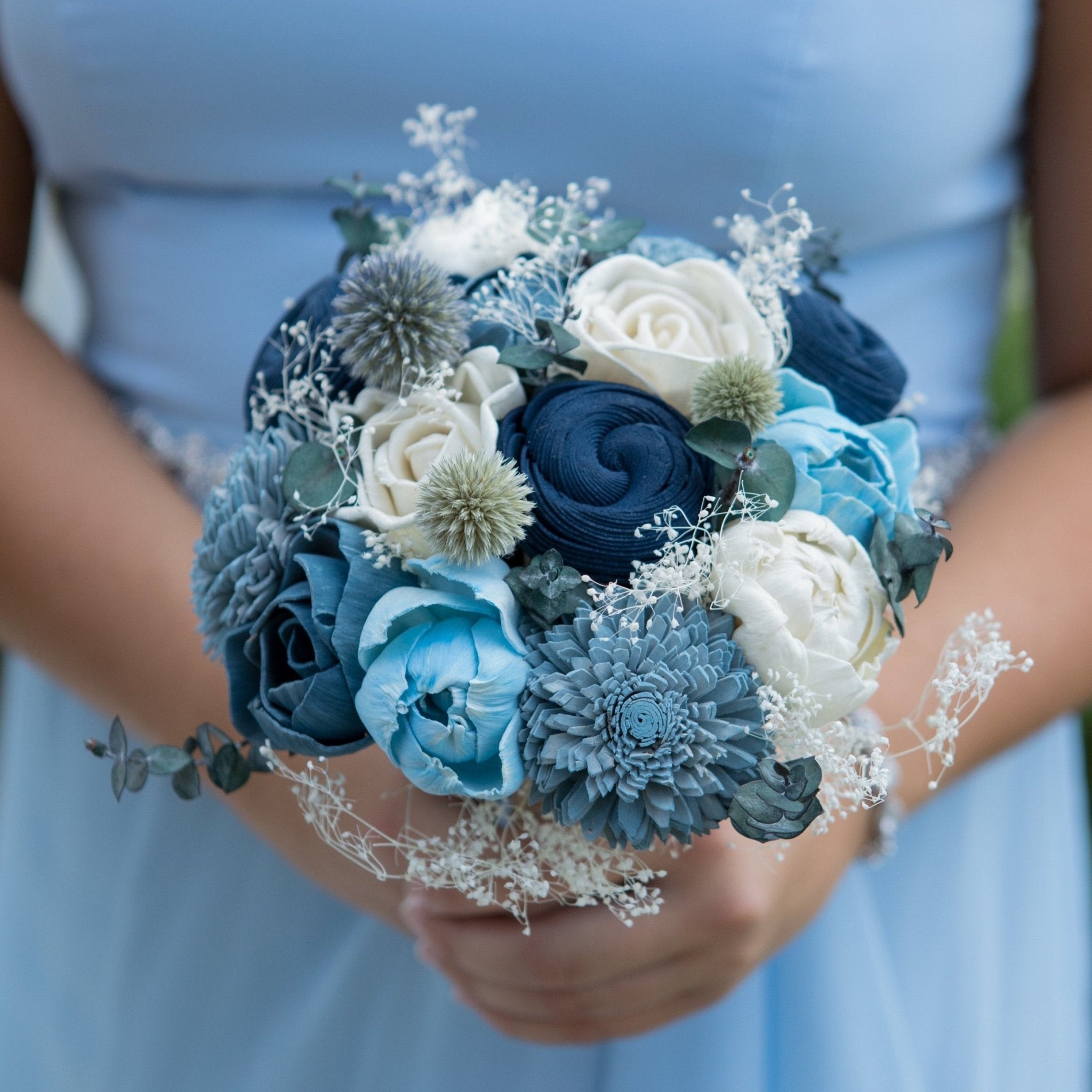 Something Blue Bouquet - PapiroExtra Large 12&quot; Bride