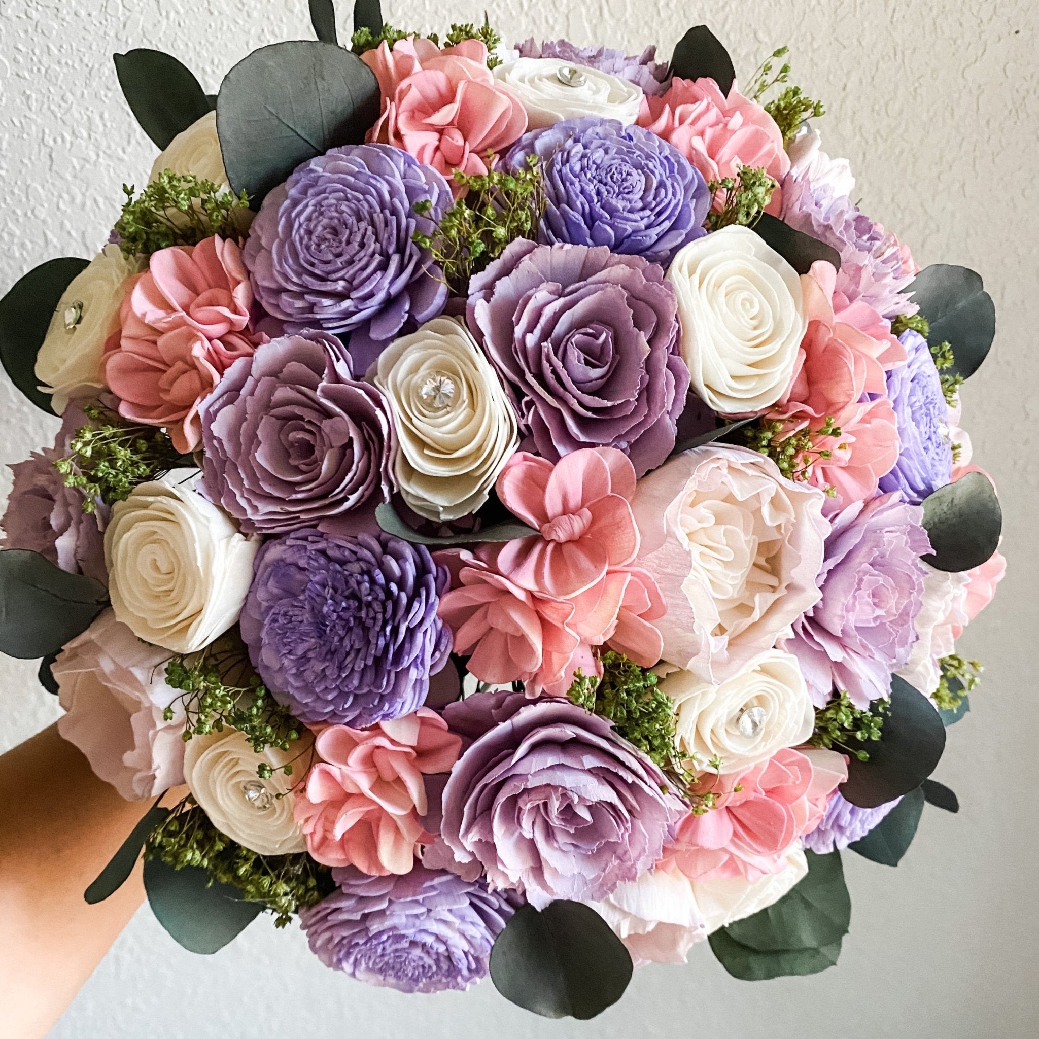 Spring Garden Bouquet fro Weddings or Quinceañeras - PapiroExtra Large 12&quot; Bride