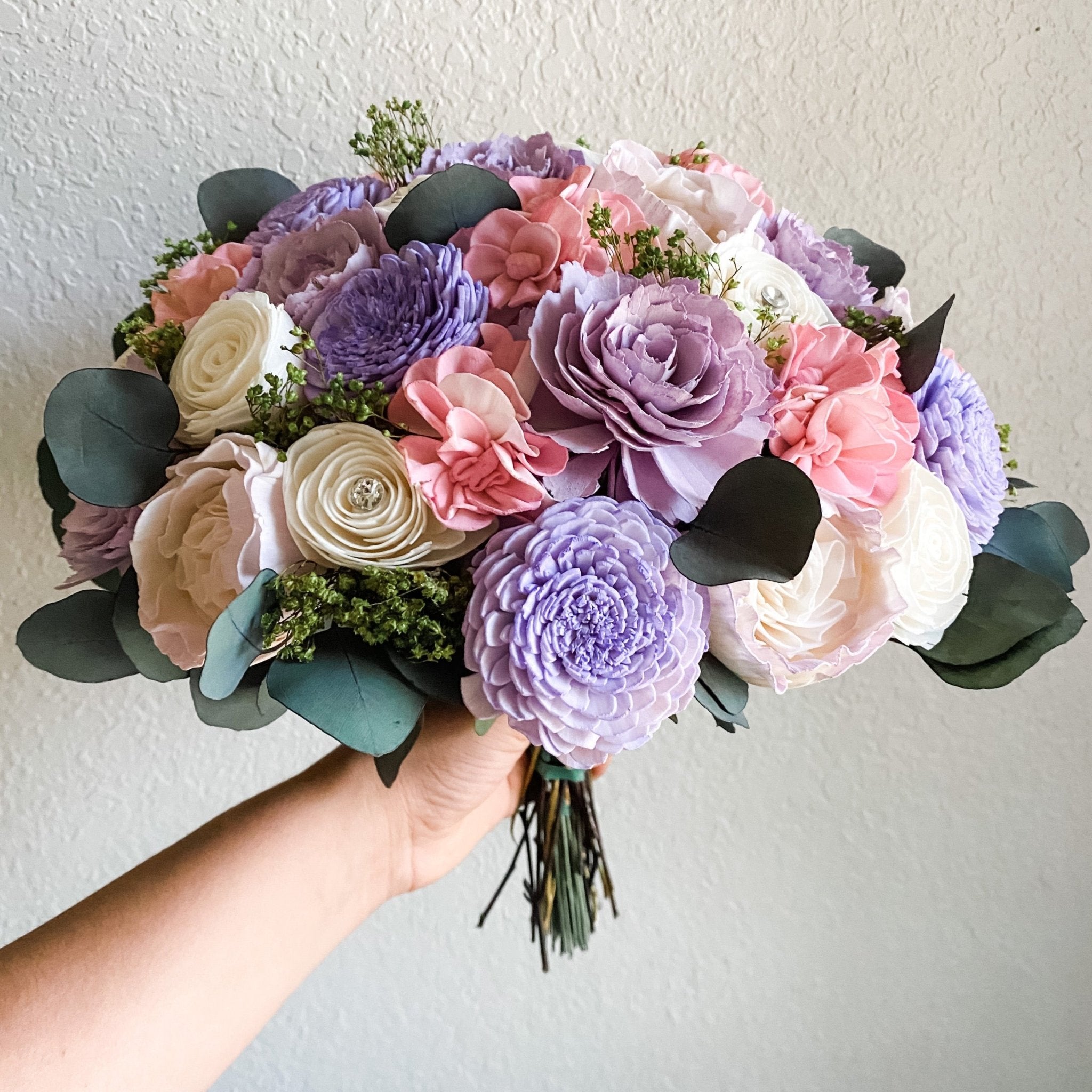 Spring Garden Bouquet fro Weddings or Quinceañeras - PapiroExtra Large 12&quot; Bride
