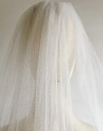 White Glitter Bride Wedding Veil, Cathedral, Chapel, Fingertips, Knee, Shoulder.